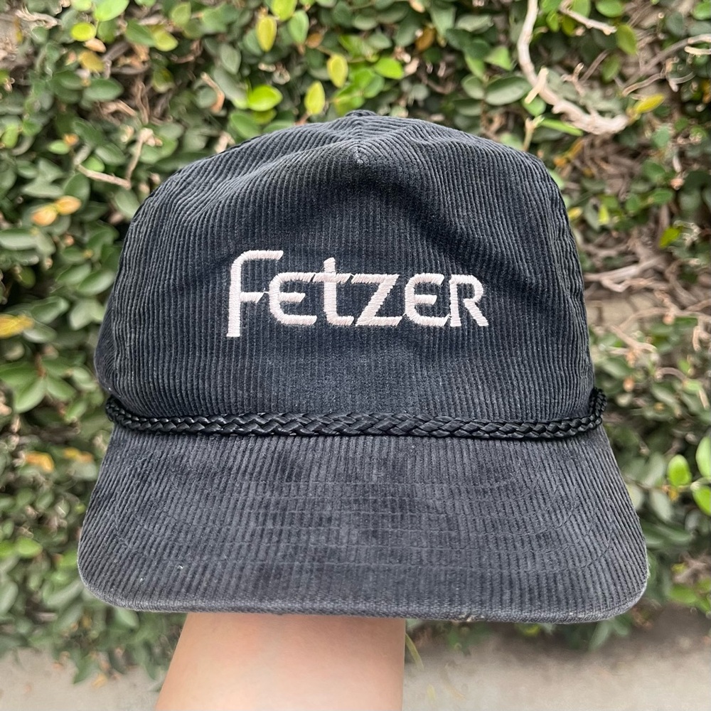 Vintage black corduroy hat